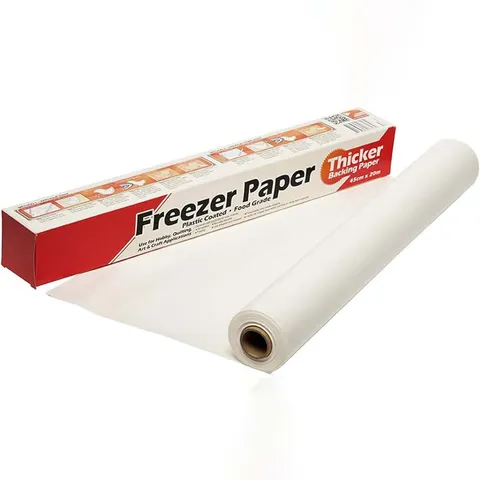 Roll of white butcher's freezer paper part unwound beside its box